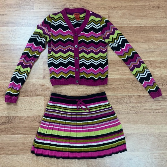 Target Chevron Knit Cardigan Skirt 